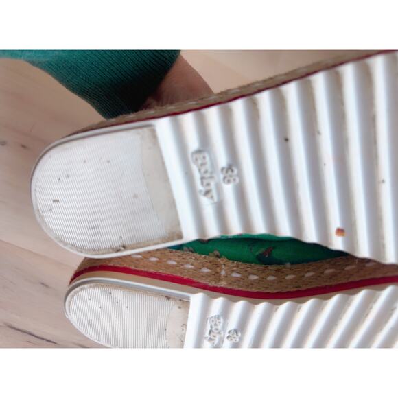 Floral Canvas Espadrilles - Blue and Green - Picture 3 of 8